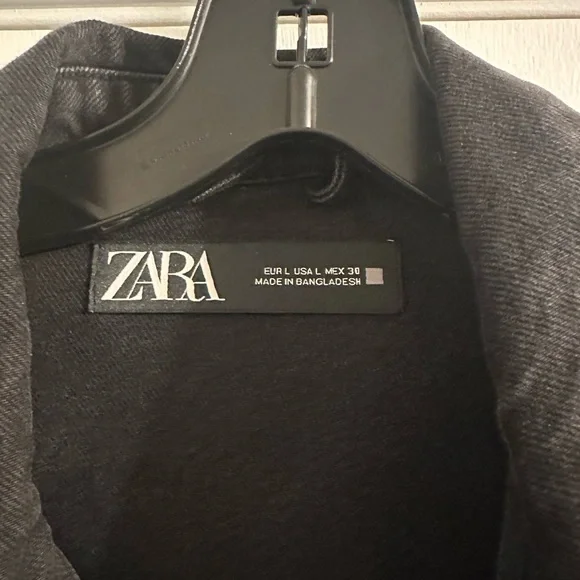 Zara Black Denim Jacket - Picture 4 of 7